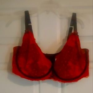 46 DD Cacique Red Lace Bra
